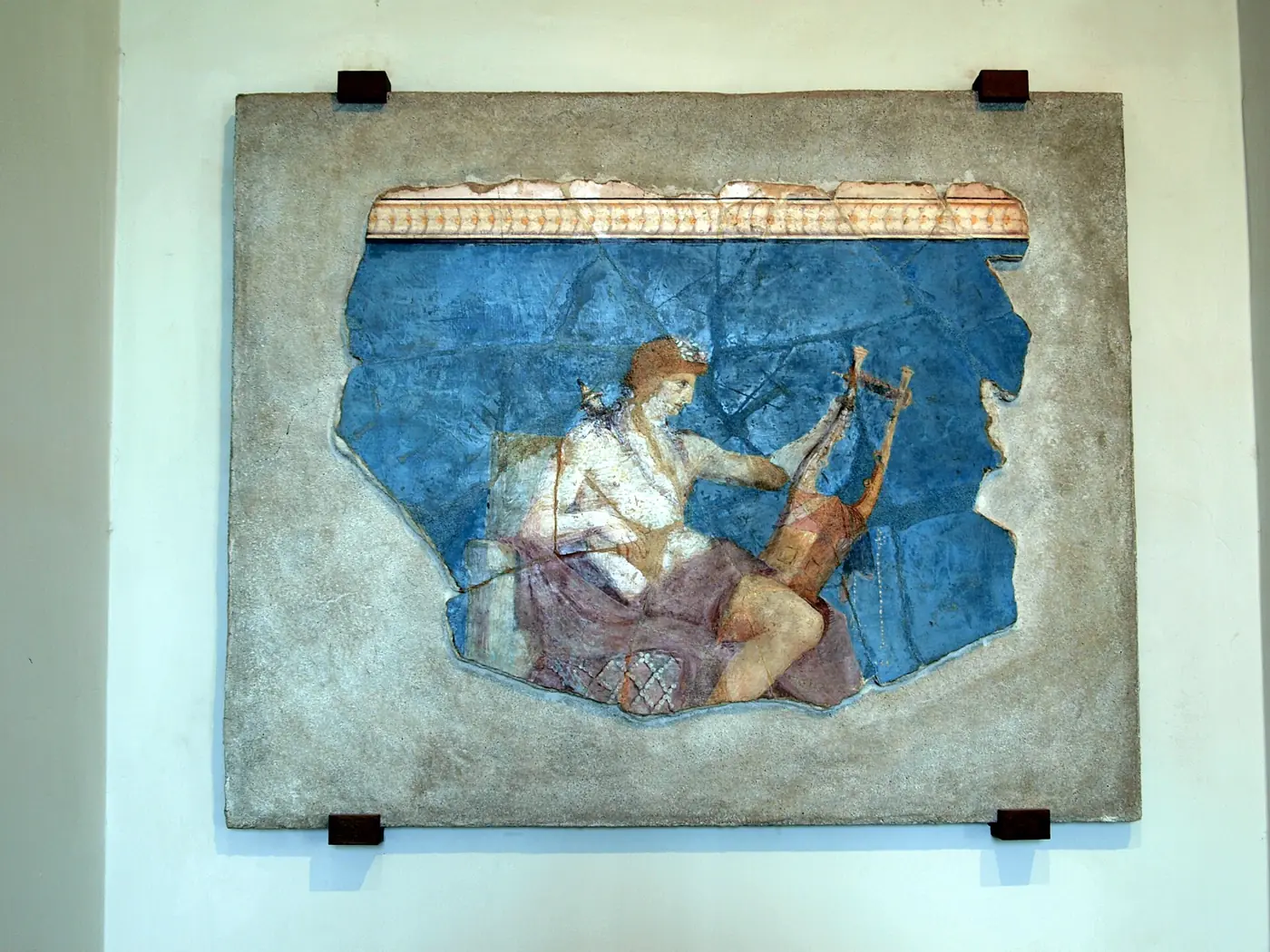 Apollo with the lyre, Roman fresco from the Palatine