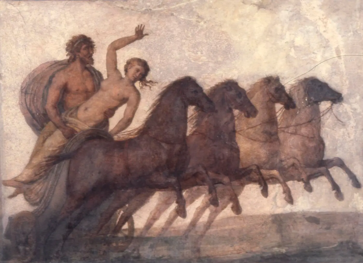 Pluto abducting Proserpina, Roman tomb painting